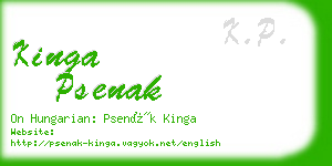 kinga psenak business card